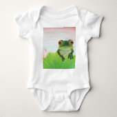 Groene kikker die zich in de vijver bevindt romper (Voorkant)