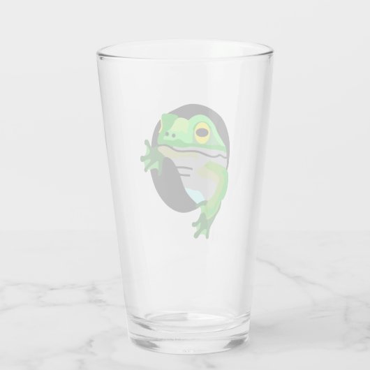 Groene kikker glas (Achterkant)