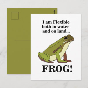 Groene kikker grappig briefkaart