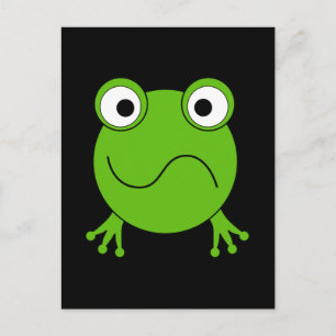 Groene kikker. Het ziet er verwarrend uit. Briefkaart