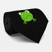 Groene kikker. Het ziet er verwarrend uit. Stropdas (Opgerold)