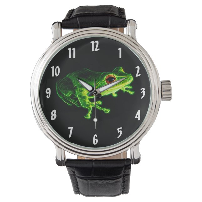 Groene kikker horloge (Voorkant)