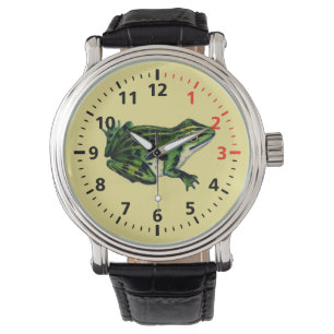 Groene kikker horloge