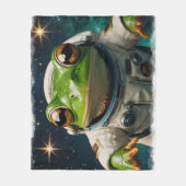 Groene kikker in de ruimte fleece deken (Voorkant)