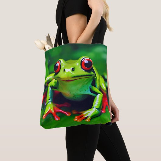 Groene kikker in tropisch Oerwoud Tas (Dichtbij)