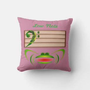 Groene kikker lage noot kussen