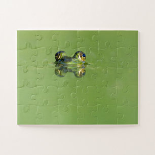 Groene kikker legpuzzel
