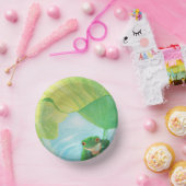 Groene kikker onder Lily Pad Papieren Kommen (Feest)