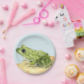 Groene kikker papieren bordje (Feest)