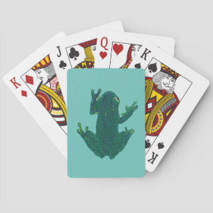 Groene kikker pokerkaarten