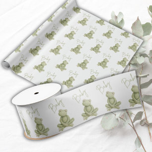 Groene kikker Schattige Whimsical Baby Shower Lint