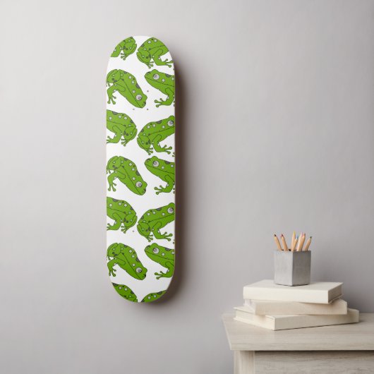 Groene kikker skateboard (Muurkunst)