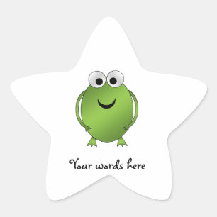 Groene kikker ster sticker