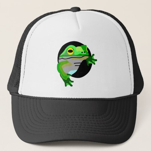 Groene kikker trucker pet (Voorkant)