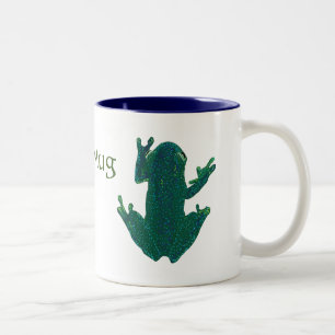 Groene kikker tweekleurige koffiemok