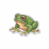 Groene kikker waterdicht sticker (Voorkant)