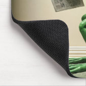 Groene kikker zittend op een toilet muismat (Hoek)