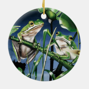 Groene kikkeramische sierbloem keramisch ornament