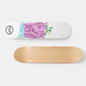 Groene kikkerroze varken skateboard (Horizontaal)