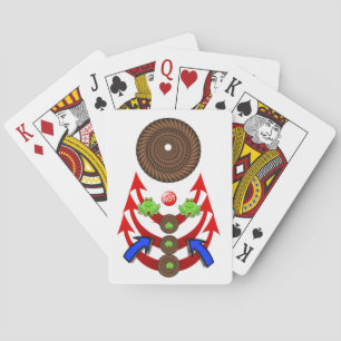 Groene kikkers voor afspeelkaart pokerkaarten