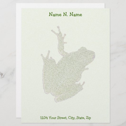 Groene kikkervisjes custom briefhoofd (Voorkant / Achterkant)