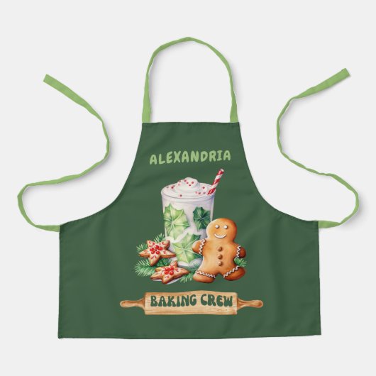 Groene Kinderfeestschort Schort (Voorkant)