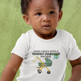 Groene kinderwagen - Mama-Powered Baby Bodysuit