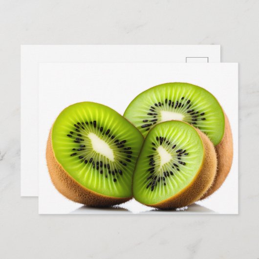 Groene kiwi-vruchten briefkaart (Voorkant / Achterkant)