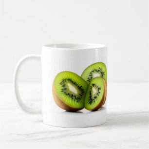 Groene kiwi-vruchten koffiemok