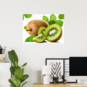 Groene kiwi-vruchten poster (Thuiskantoor)