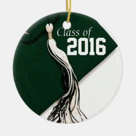 Groene klasse van 2016 keramisch ornament