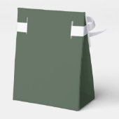 Groene klassieke moderne monogram bruiloft bedankdoosjes (Achterkant)