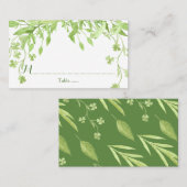 Groene Klaver Bloemen Trouwplaats Kaarten Plaatskaartje (Voorkant / Achterkant)