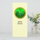 GROENE KLAVER EDELGESTEENTE, ST. PATRICK'S DAY FEE KAART (Staand voorkant)