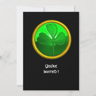 GROENE KLAVER EDELSTEEN, ST. PATRICK'S DAY FEESTJE KAART