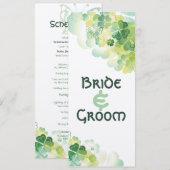 Groene Klaver en Vlinder Hoeken Schema Kaart (Voorkant / Achterkant)