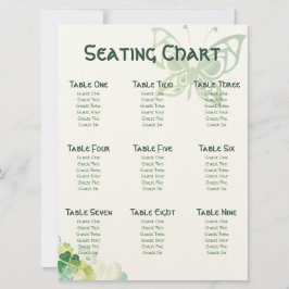 Groene Klaver en Vlinder Hoeken Stoelenkaart Kaart