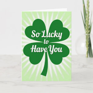 Groene Klaver Lucky You Kaart