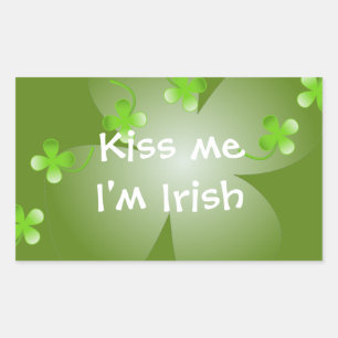 Groene klaver shamrock St Patrick's day party voor Rechthoekige Sticker