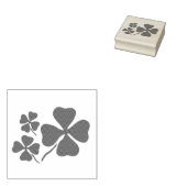 Groene klaver, shamrock, vier bladklaver 	rubberstempel (Gestempeld)
