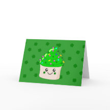 Groene Klaver St Patricks Day Schattigee Cupcake