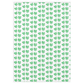 Groene klaverbladeren patroon op wit tafelkleed (Voorkant)