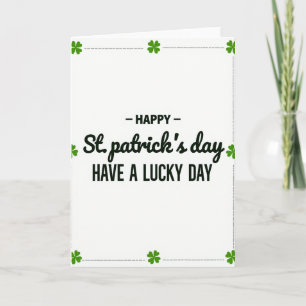 Groene Klaverkaart voor een Geluksdag Kaart