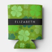 Groene Klavers, Lucky Clovers, Jouw naam Blikjeskoeler (Achterkant)