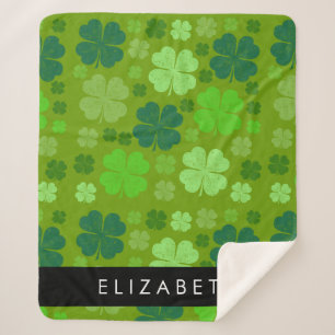 Groene Klavers, Lucky Clovers, Jouw naam Sherpa Deken