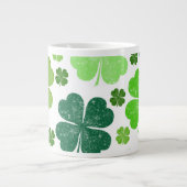 Groene Klavers, Saint Patrick's Day, Jouw naam Extra Grote Mok (Voorkant)
