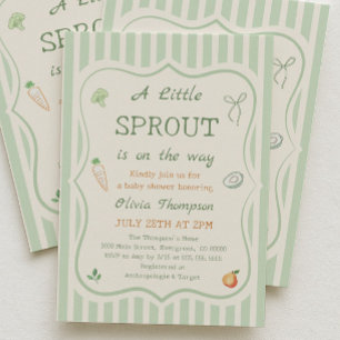 Groene Kleine Spruit Baby Shower Kaart