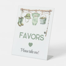 Groene Kleine Visser Baby Shower Favoren Beige