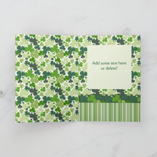 Groene kleren, Shamrocks, Happy St. Patrick's Day! Kaart (Binnen)
