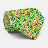 Groene kleur blindheid test stropdas (Opgerold)